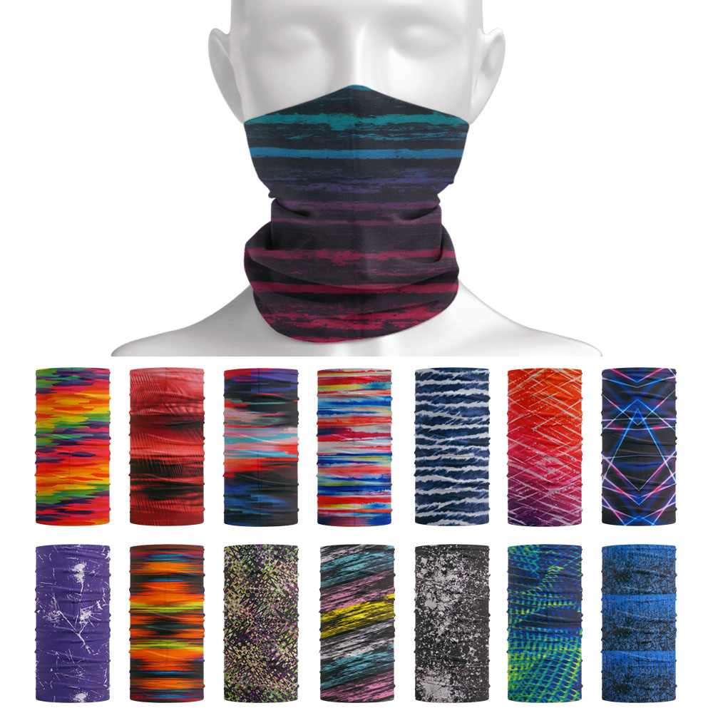 Cycling Gear Usa - Tie-Dye Stripes Pattern Neckchief Outdoor Summer