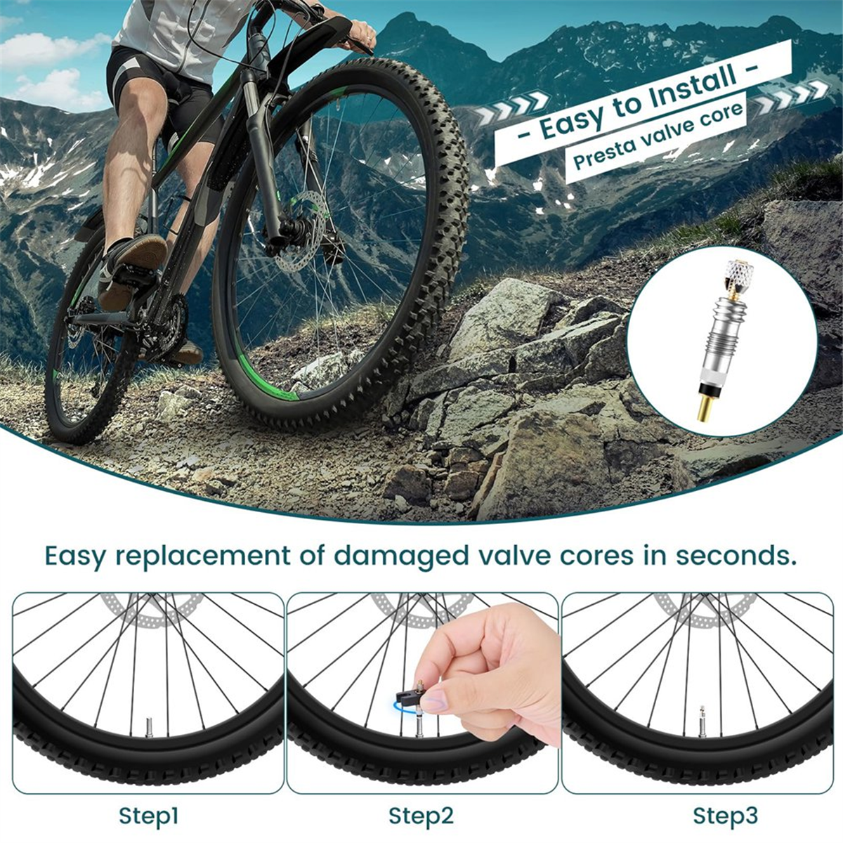 AA25 20Pcs Professional Brass  - огляд і ціна Road Bike Tire