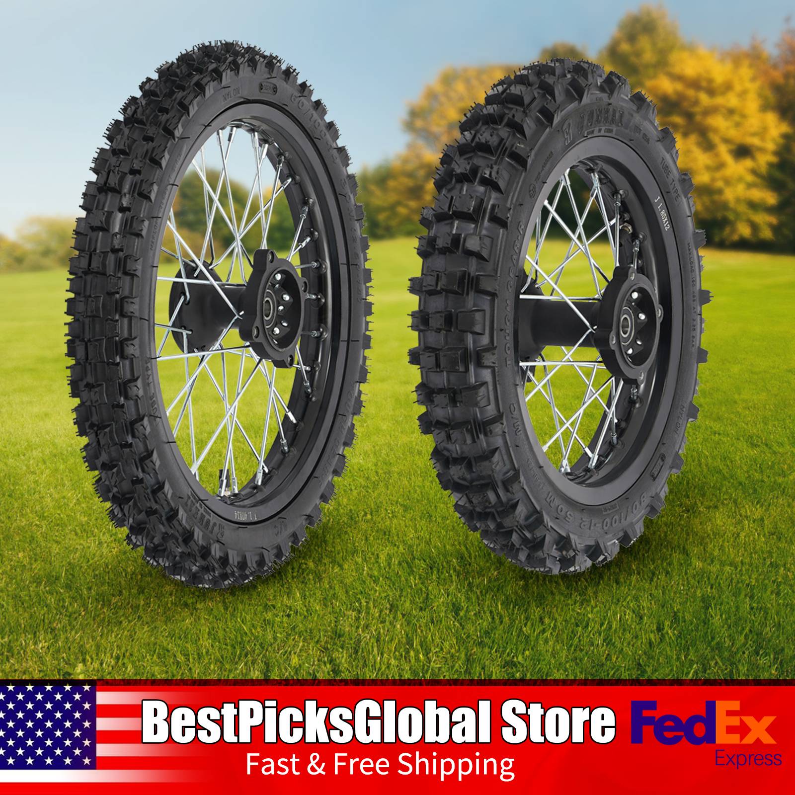 Front&Rear Wheel Set, 80/100-1 - огляд і ціна Road Bike Tire