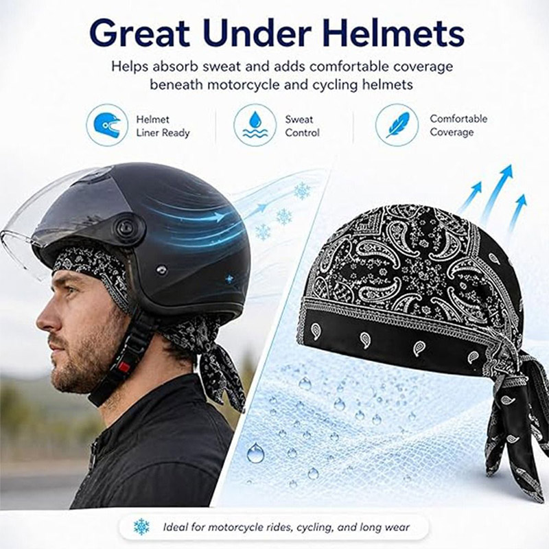 Paisley Print Pirate Head Wrap - огляд і ціна Cycling Gear And Accessories