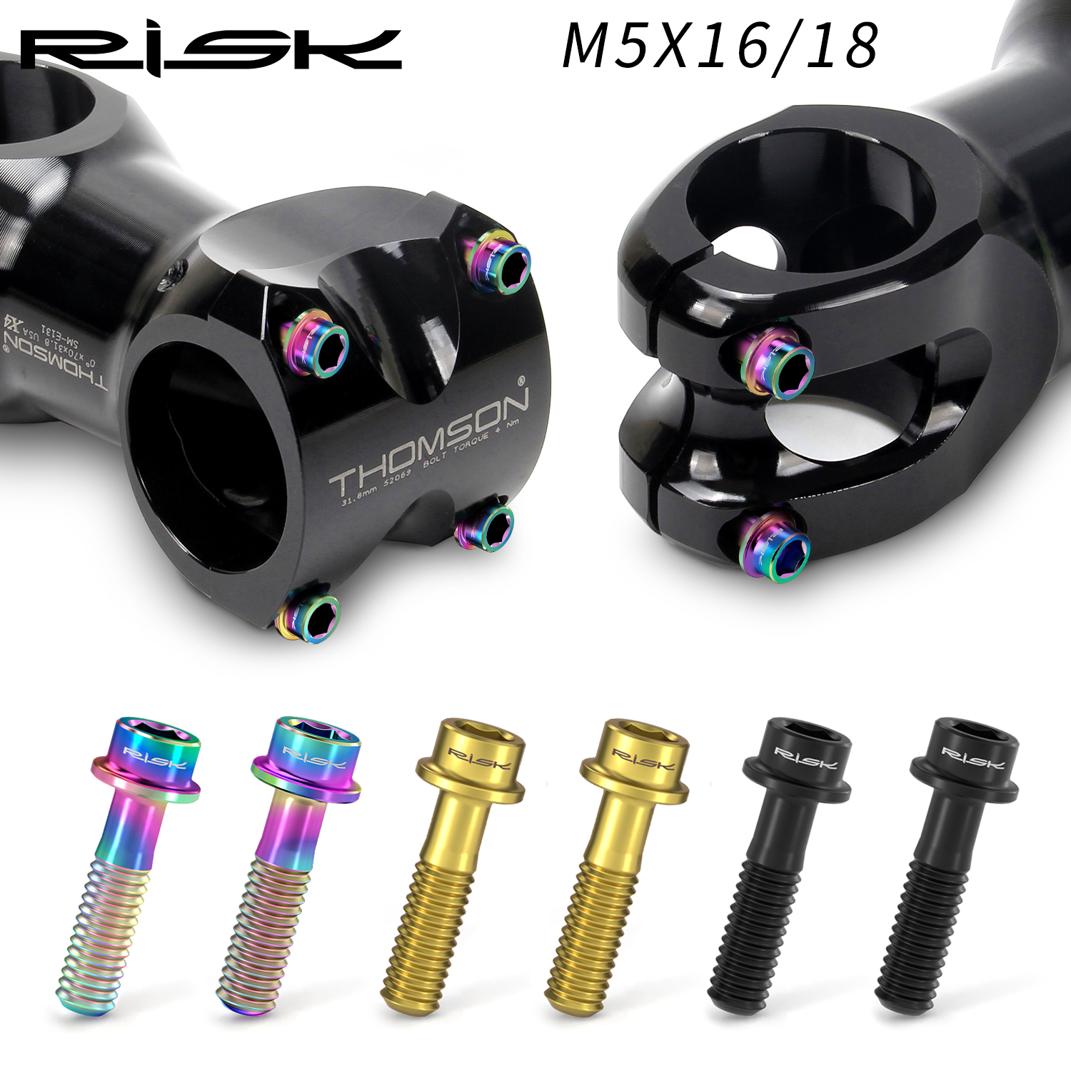 RISK Titanium Stem Bolts 6PCS  - огляд і ціна Xc Mtb Gear