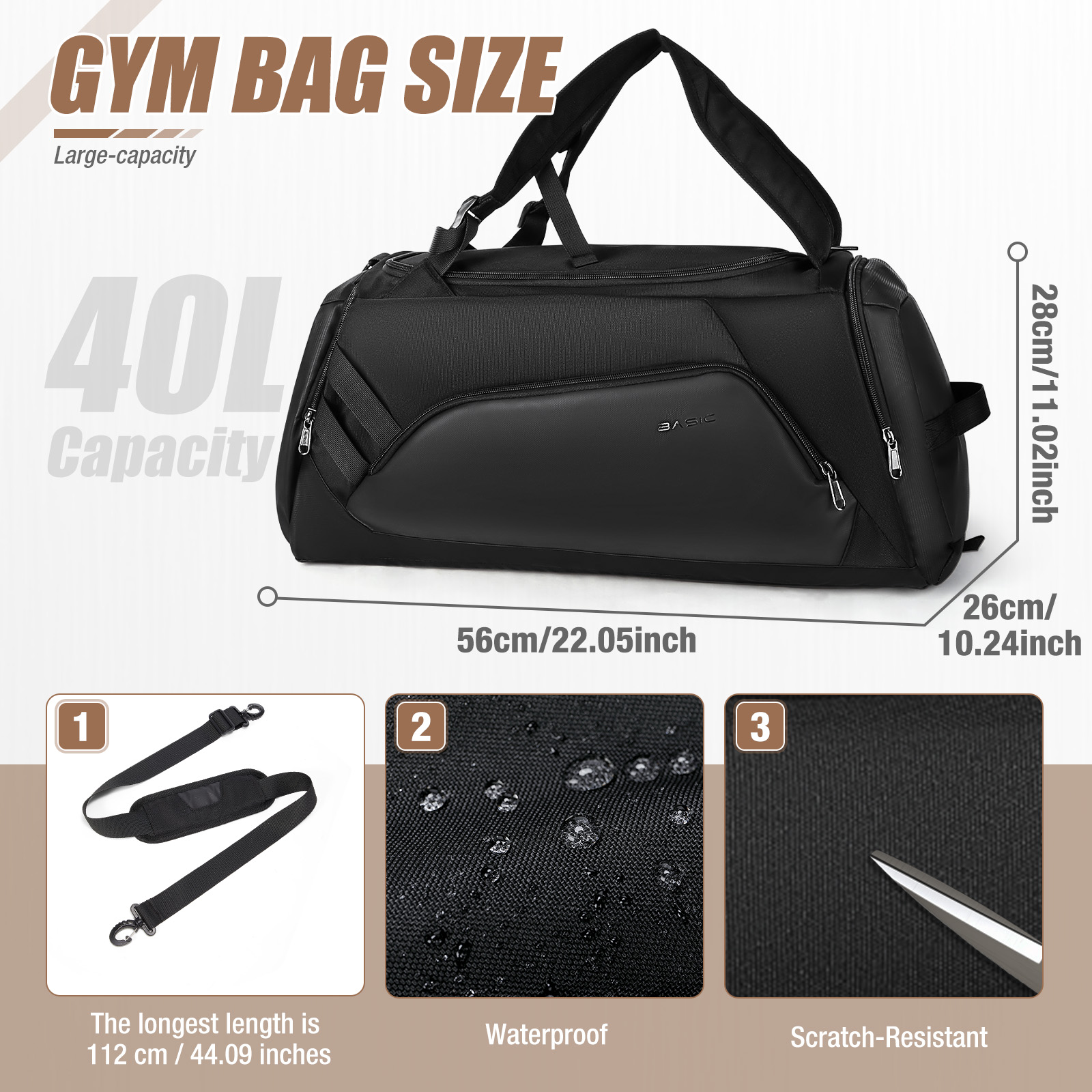 Large Capacity 40L Gym Bag for - огляд і ціна Cycling Gear Duffle