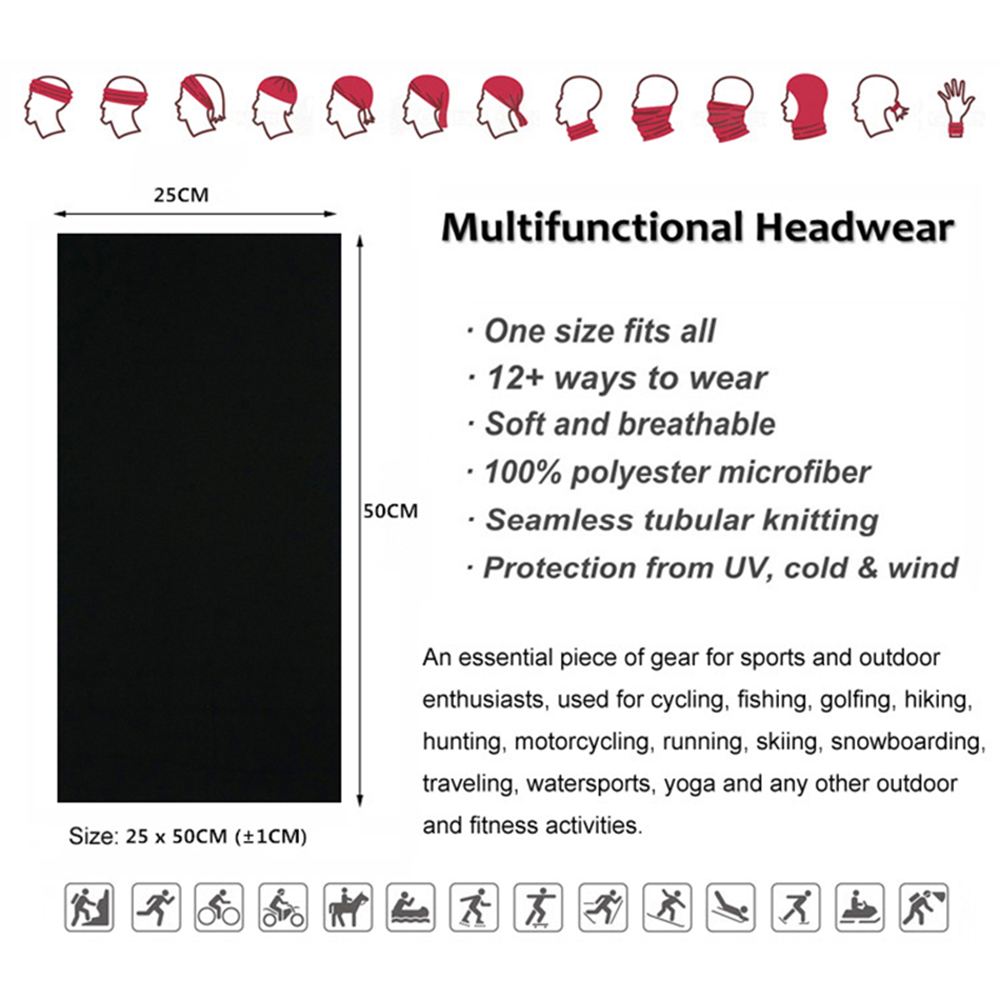 Seamless Solid Color Bandanas  - огляд і ціна Cycling Gear Usa
