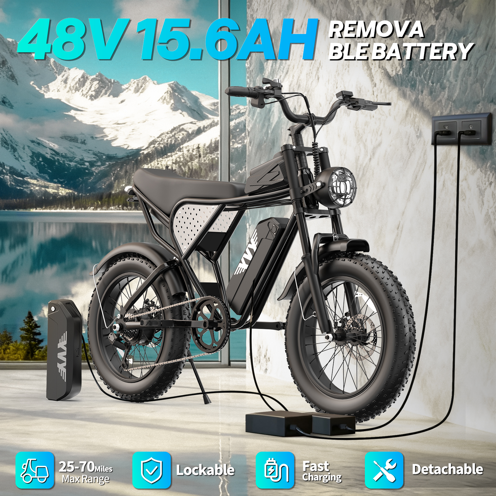 YVY K20 Lite 1200W Electric Bi - огляд і ціна Road Bike Tire