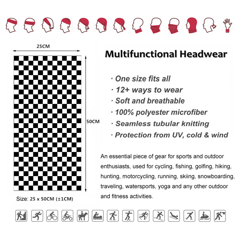 Checkered Ska Printed Headband - огляд і ціна Cycling Gear Usa